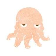 cartoon alien squid face N26
