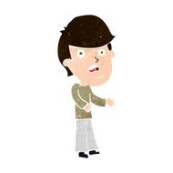 cartoon shocked man N120