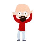 cartoon stressed bald man N10