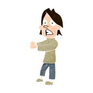 cartoon shocked man N121