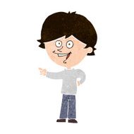 cartoon boy laughing and pointing N10