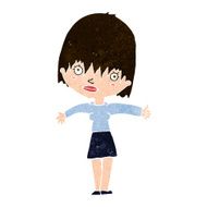 cartoon curious woman N58