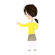cartoon woman gesturing N28