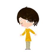 cartoon woman shrugging shoulders N448