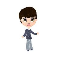 cartoon woman shrugging shoulders N451