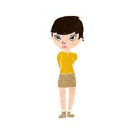 cartoon shy woman N46