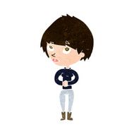 cartoon woman considering N9