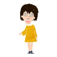 cartoon shocked woman N93