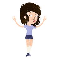 cartoon pretty girl N99
