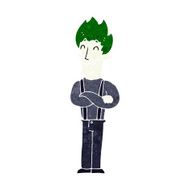 cartoon happy vampire man N28