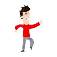 cartoon man pointing and laughing N35