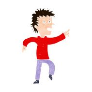 cartoon happy man pointing N57