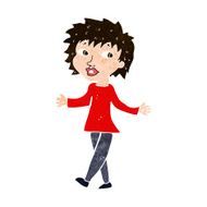 cartoon woman with no worries N35