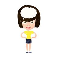 cartoon woman thinking N41