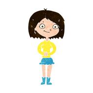 cartoon happy woman N248