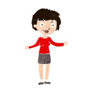 cartoon confused woman N109