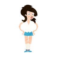 cartoon pretty woman N264