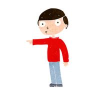 Cartoon Man Pointing N197