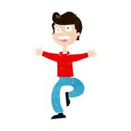 cartoon excited boy N143