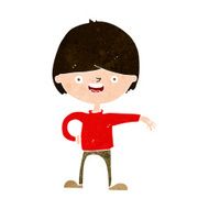 cartoon happy man N443