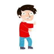 cartoon excited boy N144
