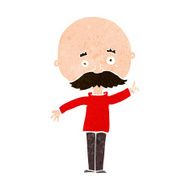 cartoon bald man with idea N21