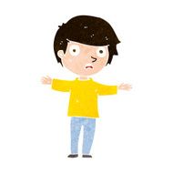 cartoon worried boy N30