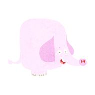 cartoon pink elephant N25
