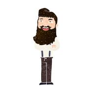 cartoon happy man with beard N42