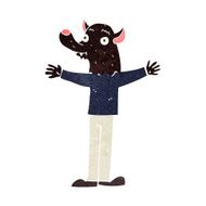 cartoon friendly werewolf N11