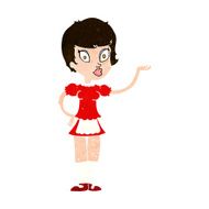 Cartoon Waitress N34