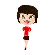 cartoon happy woman N249