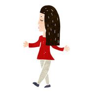 cartoon woman shrugging shoulders N453