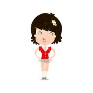 cartoon happy woman N250