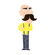 cartoon angry old man N145