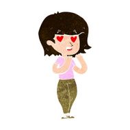 cartoon woman in love N127