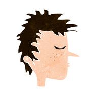 cartoon male face N19