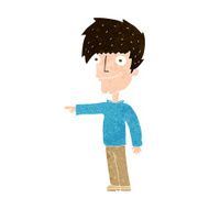 cartoon happy man pointing N59