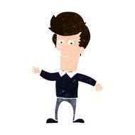 cartoon waving man N61