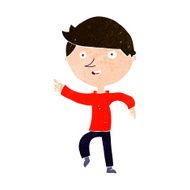 cartoon happy pointing N10