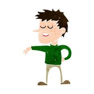 cartoon man making dismissive gesture N18