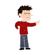 Cartoon Man Pointing N199