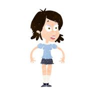 cartoon surprised woman N228