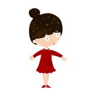 cartoon surprised woman N229