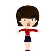 cartoon woman giving thumbs up symbol N65