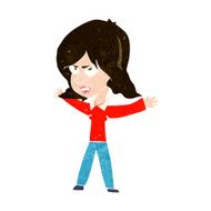 cartoon woman gesturing N29