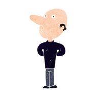 cartoon balding man N19