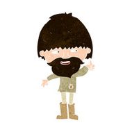 cartoon hippie man in wellington boots N10