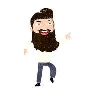 cartoon man with beard laughing and pointing N9
