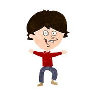 cartoon happy boy laughing N29